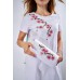 Embroidered Classic Dress "Sacura" White